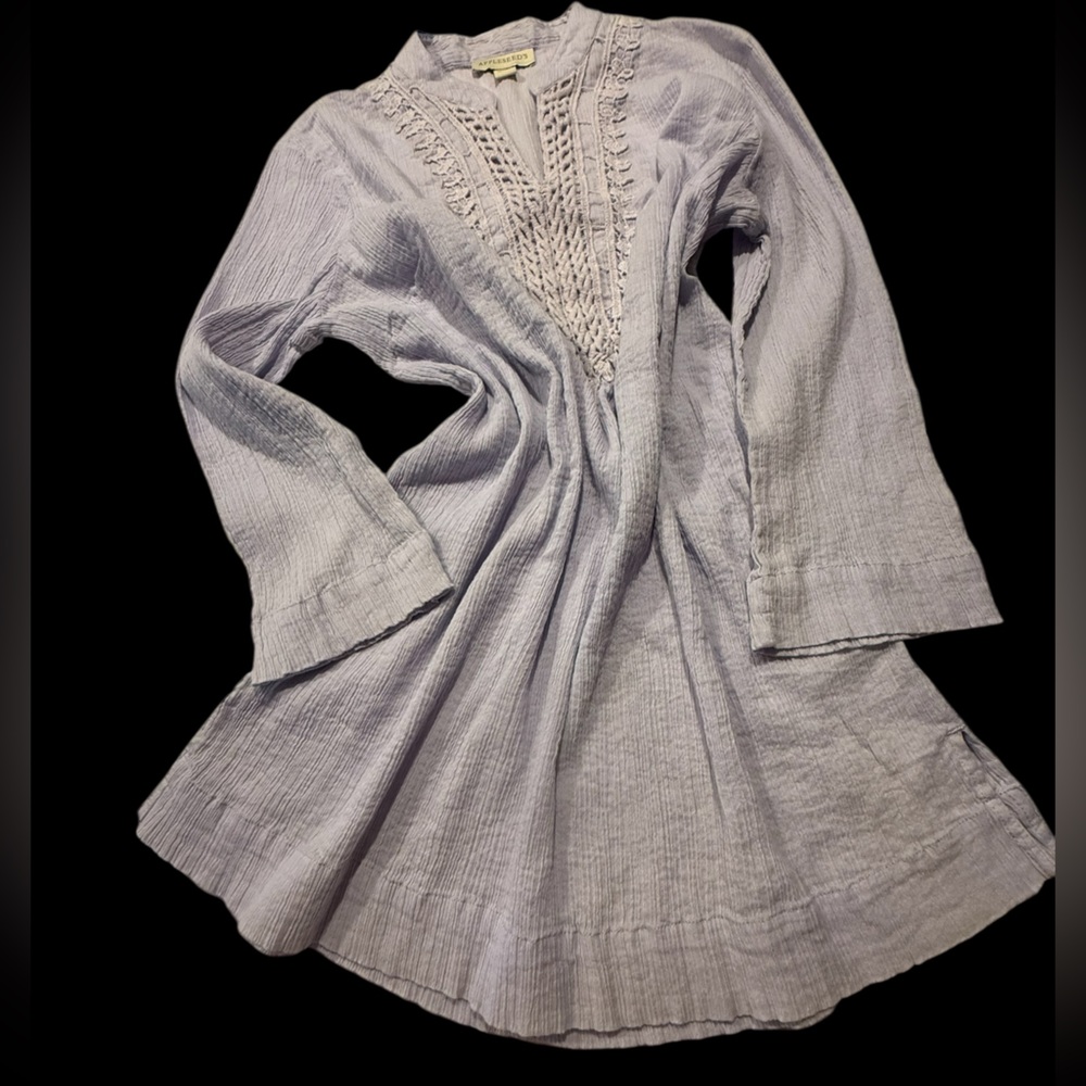 Appleseed's Pale Lavender Smocked Tunic